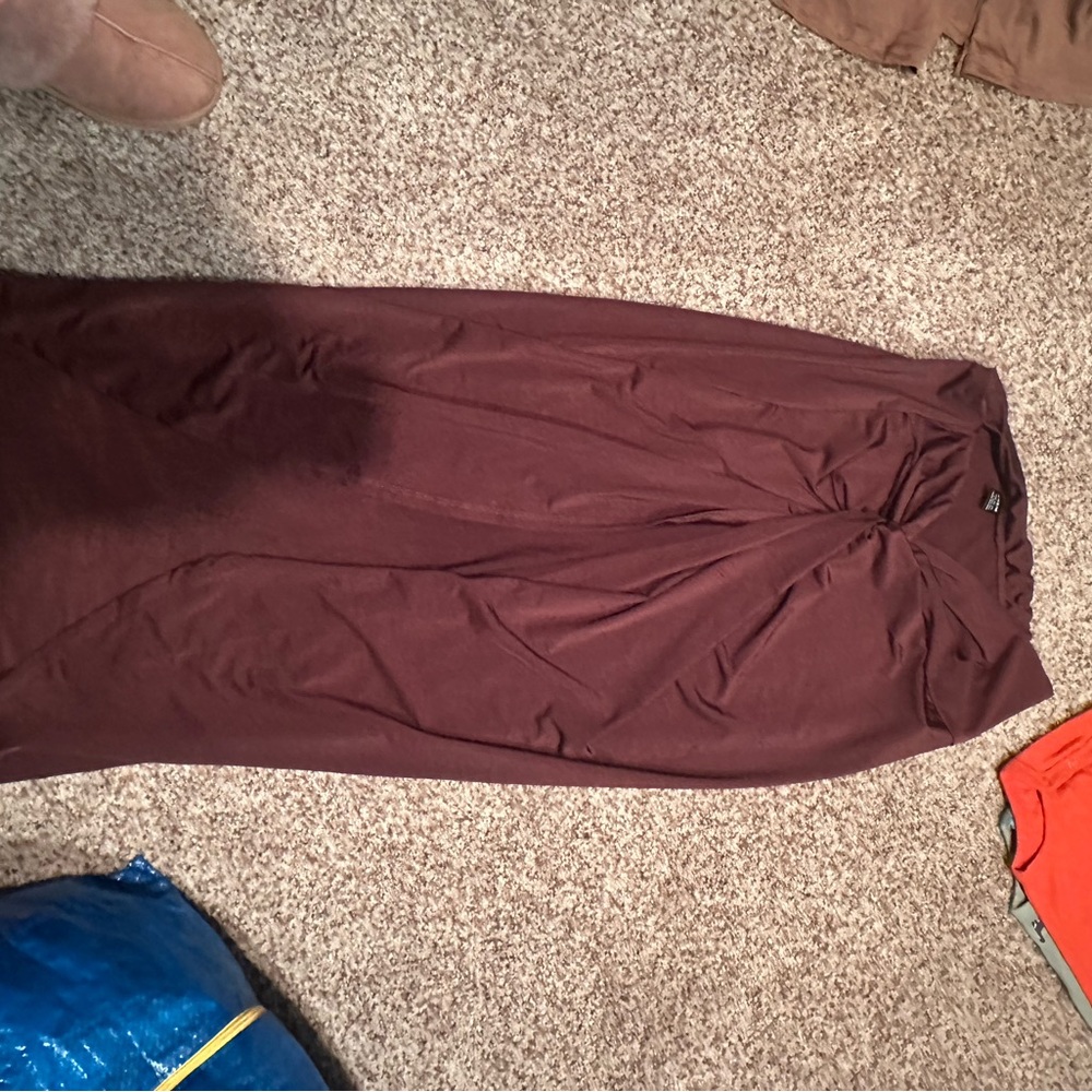 SHEIN Women's Maxi Skirt in Deep Burgundy